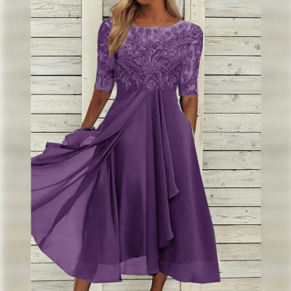 Women's Elegant Dress – Versatile Day to Evening Dress for Weddings, Dinners and Cocktail Parties