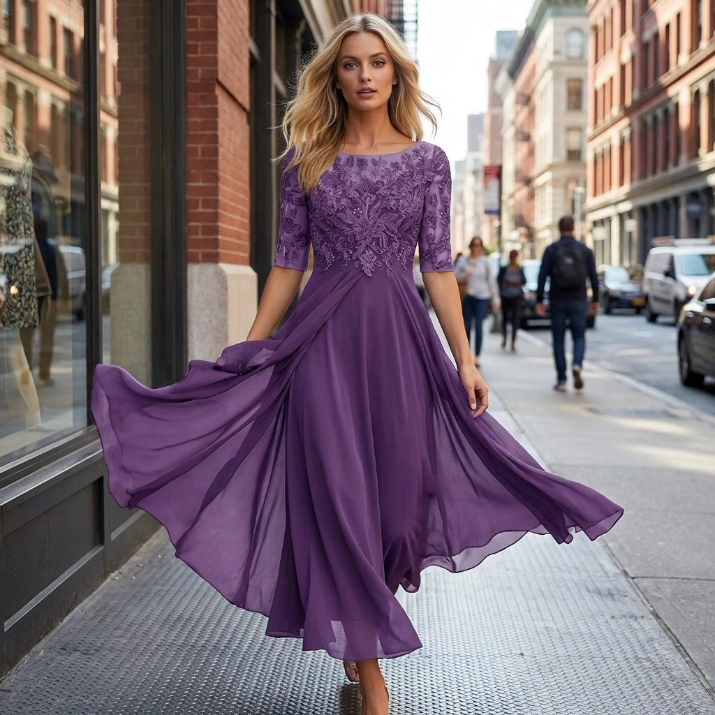 Women's Elegant Dress – Versatile Day to Evening Dress for Weddings, Dinners and Cocktail Parties