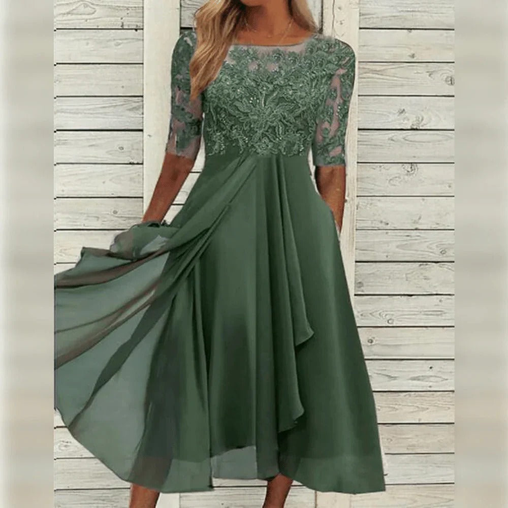Women's Elegant Dress – Versatile Day to Evening Dress for Weddings, Dinners and Cocktail Parties