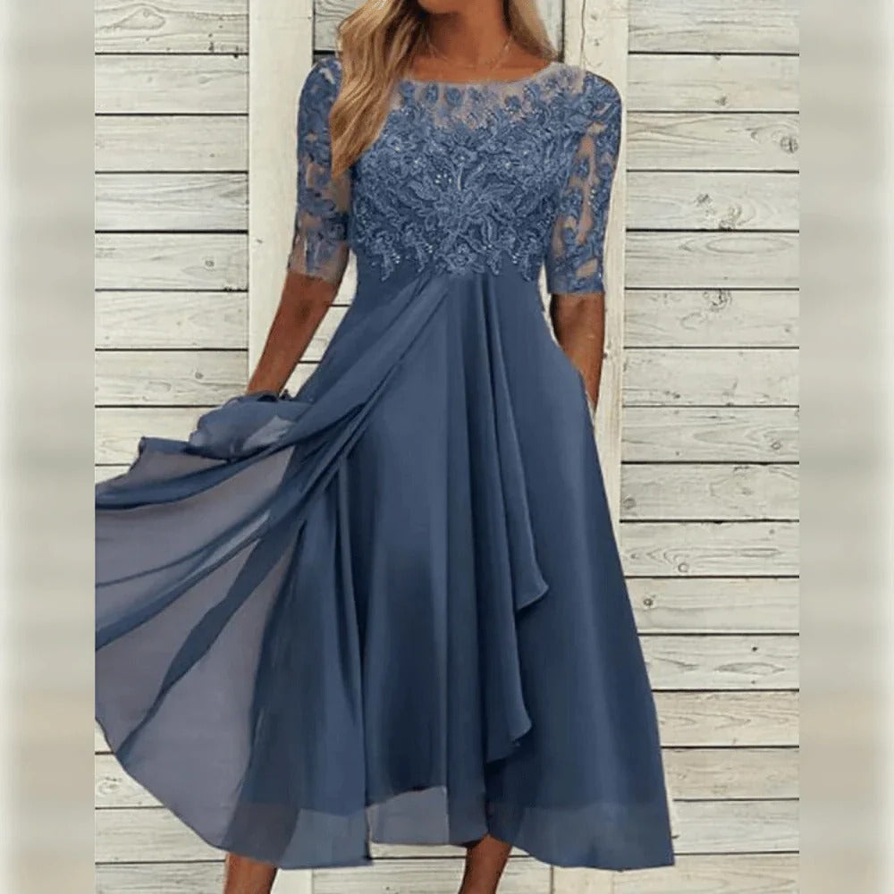 Women's Elegant Dress – Versatile Day to Evening Dress for Weddings, Dinners and Cocktail Parties