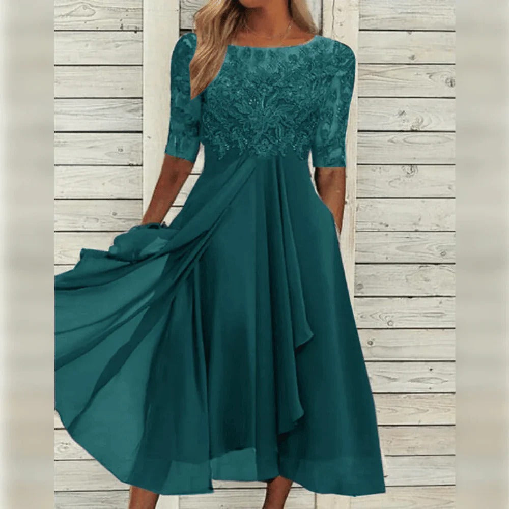 Women's Elegant Dress – Versatile Day to Evening Dress for Weddings, Dinners and Cocktail Parties