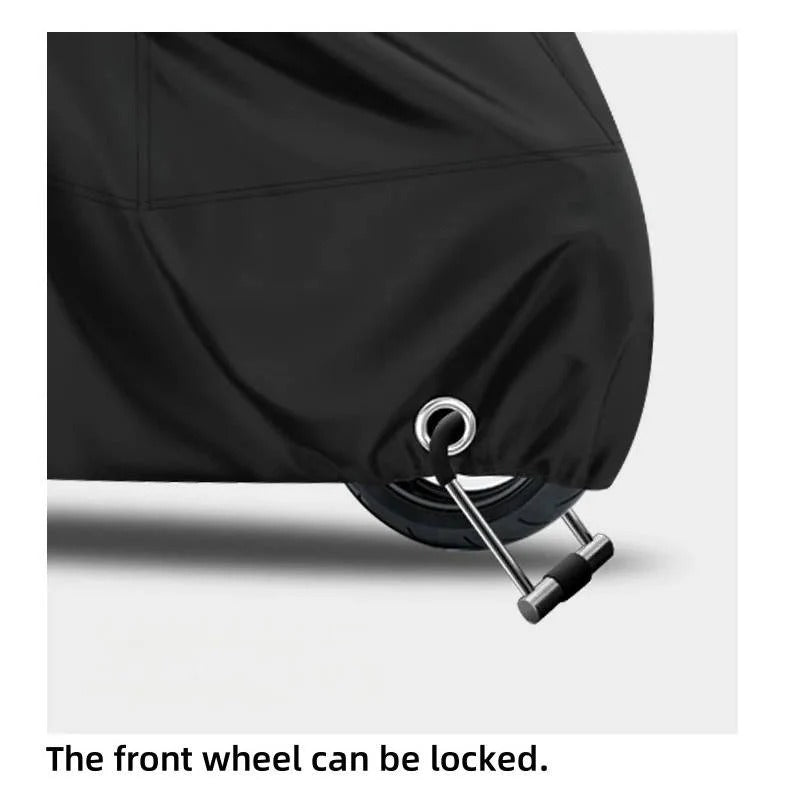 Outdoor Motorcycle Cover – Reflective Scooter Cover with Elastic Hem and Clip Fasteners