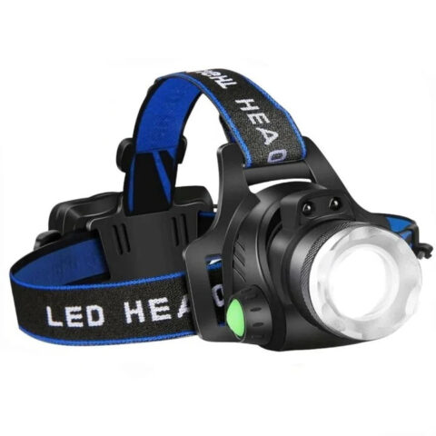 USB Rechargeable LED Headlamp – Head Light with Adjustable Focus and 3 Light Modes for Work and Hiking